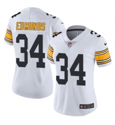 Women's Nike Pittsburgh Steelers #34 Terrell Edmunds White Vapor Untouchable Limited Player NFL Jersey