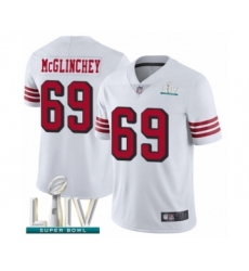 Men's San Francisco 49ers #69 Mike McGlinchey Limited White Rush Vapor Untouchable Super Bowl LIV Bound Football Jersey