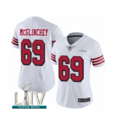 Women's San Francisco 49ers #69 Mike McGlinchey Limited White Rush Vapor Untouchable Super Bowl LIV Bound Football Jersey