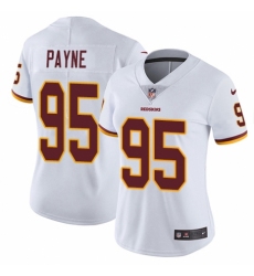Women's Nike Washington Redskins #95 Da'Ron Payne White Vapor Untouchable Elite Player NFL Jersey