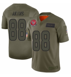 Men's Houston Texans #88 Jordan Akins Limited Camo 2019 Salute to Service Football Jersey