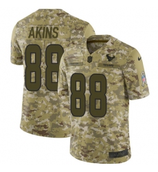 Men's Nike Houston Texans #88 Jordan Akins Limited Camo 2018 Salute to Service NFL Jersey