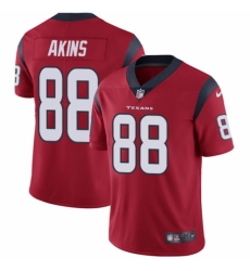 Youth Nike Houston Texans #88 Jordan Akins Red Alternate Vapor Untouchable Limited Player NFL Jersey