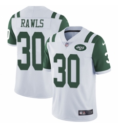 Men's Nike New York Jets #30 Thomas Rawls White Vapor Untouchable Limited Player NFL Jersey