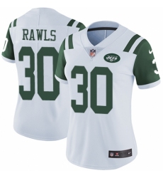 Women's Nike New York Jets #30 Thomas Rawls White Vapor Untouchable Limited Player NFL Jersey