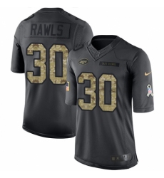 Youth Nike New York Jets #30 Thomas Rawls Limited Black 2016 Salute to Service NFL Jersey