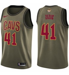 Youth Nike Cleveland Cavaliers #41 Ante Zizic Swingman Green Salute to Service 2018 NBA Finals Bound NBA Jersey