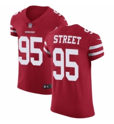 Men's Nike San Francisco 49ers #95 Kentavius Street Red Team Color Vapor Untouchable Elite Player NFL Jersey