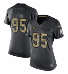 Women's Nike San Francisco 49ers #95 Kentavius Street Limited Black 2016 Salute to Service NFL Jersey