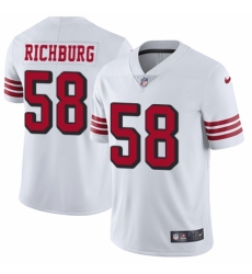Men's Nike San Francisco 49ers #58 Weston Richburg Elite White Rush Vapor Untouchable NFL Jersey