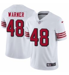 Youth Nike San Francisco 49ers #48 Fred Warner Limited White Rush Vapor Untouchable NFL Jersey