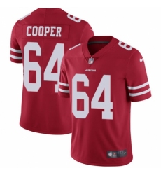 Youth Nike San Francisco 49ers #64 Jonathan Cooper Red Team Color Vapor Untouchable Elite Player NFL Jersey