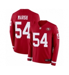 Youth Nike San Francisco 49ers #54 Cassius Marsh Limited Red Therma Long Sleeve NFL Jersey