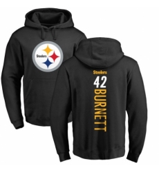 Nike Pittsburgh Steelers #42 Morgan Burnett Black Backer Pullover Hoodie