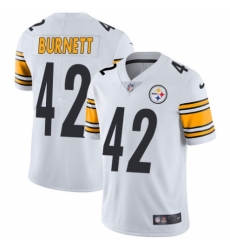 Youth Nike Pittsburgh Steelers #42 Morgan Burnett White Vapor Untouchable Limited Player NFL Jersey