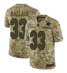 Youth Nike Miami Dolphins #33 Kalen Ballage Limited Camo 2018 Salute to Service NFL Jersey