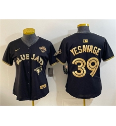 Youth Toronto Blue Jays #39 Trey Yesavage Black Gold 2025 American League Champions Limited Stitched Jersey