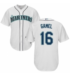 Youth Majestic Seattle Mariners #16 Ben Gamel Replica White Home Cool Base MLB Jersey