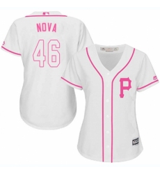 Women's Majestic Pittsburgh Pirates #46 Ivan Nova Authentic White Fashion Cool Base MLB Jersey
