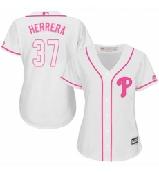Women's Majestic Philadelphia Phillies #37 Odubel Herrera Authentic White Fashion Cool Base MLB Jersey