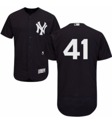 Men's Majestic New York Yankees #41 Miguel Andujar Navy Blue Alternate Flex Base Authentic Collection MLB Jersey