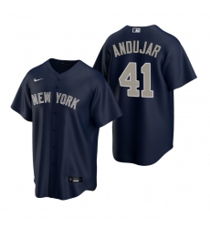 Men's Nike New York Yankees #41 Miguel Andujar Navy Alternate Stitched Baseball Jersey