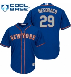 Men's Majestic New York Mets #29 Devin Mesoraco Replica Royal Blue Alternate Road Cool Base MLB Jersey