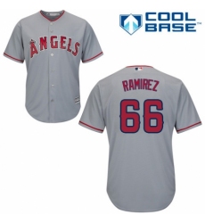 Youth Majestic Los Angeles Angels of Anaheim #66 J. C. Ramirez Replica Grey Road Cool Base MLB Jersey