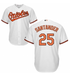 Men's Majestic Baltimore Orioles #25 Anthony Santander Replica White Home Cool Base MLB Jersey