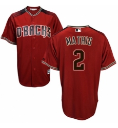 Men's Majestic Arizona Diamondbacks #2 Jeff Mathis Replica Red/Brick Alternate Cool Base MLB Jersey
