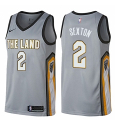 Men's Nike Cleveland Cavaliers #2 Collin Sexton Swingman Gray NBA Jersey - City Edition