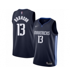Women's Dallas Mavericks #13 Jalen Brunson Swingman Navy Finished Basketball Jersey - Statement Edition