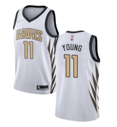 Women's Nike Atlanta Hawks #11 Trae Young Swingman White NBA Jersey - City Edition