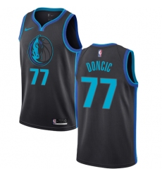 Women's Nike Dallas Mavericks #77 Luka Doncic Swingman Charcoal NBA Jersey - City Edition