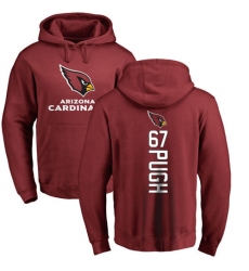 NFL Nike Arizona Cardinals #67 Justin Pugh Maroon Backer Pullover Hoodie