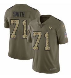 Men's Nike Arizona Cardinals #71 Andre Smith Limited Olive/Camo 2017 Salute to Service NFL Jersey