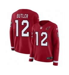 Women's Nike Arizona Cardinals #12 Brice Butler Limited Red Therma Long Sleeve NFL Jersey