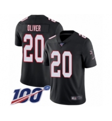 Men's Atlanta Falcons #20 Isaiah Oliver Black Alternate Vapor Untouchable Limited Player 100th Season Football Jersey
