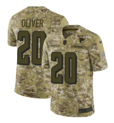 Men's Nike Atlanta Falcons #20 Isaiah Oliver Limited Camo 2018 Salute to Service NFL Jersey