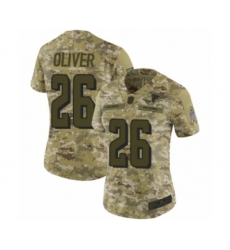 Women's Atlanta Falcons #26 Isaiah Oliver Limited Camo 2018 Salute to Service Football Jersey