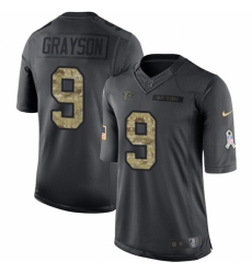 Men's Nike Atlanta Falcons #9 Garrett Grayson Limited Black 2016 Salute to Service NFL Jersey