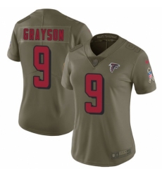 Women's Nike Atlanta Falcons #9 Garrett Grayson Limited Olive 2017 Salute to Service NFL Jersey