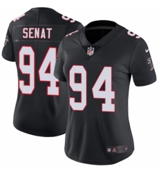 Women's Nike Atlanta Falcons #94 Deadrin Senat Black Alternate Vapor Untouchable Limited Player NFL Jersey