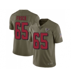 Youth Atlanta Falcons #65 Brandon Fusco Limited Olive 2017 Salute to Service Football Jersey