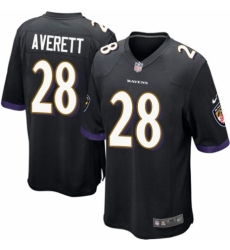 Men's Nike Baltimore Ravens #28 Anthony Averett Game Black Alternate NFL Jersey