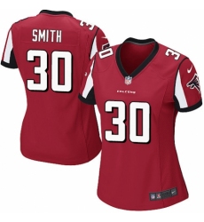 Women's Nike Atlanta Falcons #30 Ito Smith Game Red Team Color NFL Jersey