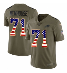 Men's Nike Buffalo Bills #71 Marshall Newhouse Limited Olive/USA Flag 2017 Salute to Service NFL Jersey