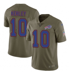 Men's Nike Buffalo Bills #10 Jeremy Kerley Limited Olive 2017 Salute to Service NFL Jersey