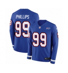 Men's Nike Buffalo Bills #99 Harrison Phillips Limited Royal Blue Therma Long Sleeve NFL Jersey