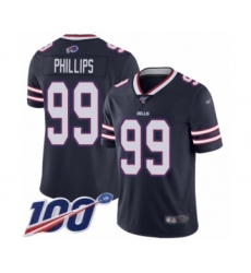 Youth Buffalo Bills #99 Harrison Phillips Limited Navy Blue Inverted Legend 100th Season Football Jersey